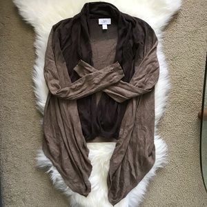 LOFT Shawl Cardigan XS Brown Ombré